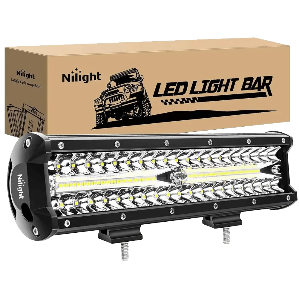 12 Inch 300W 30000LM Triple Row Spot/Flood Led Light Bar