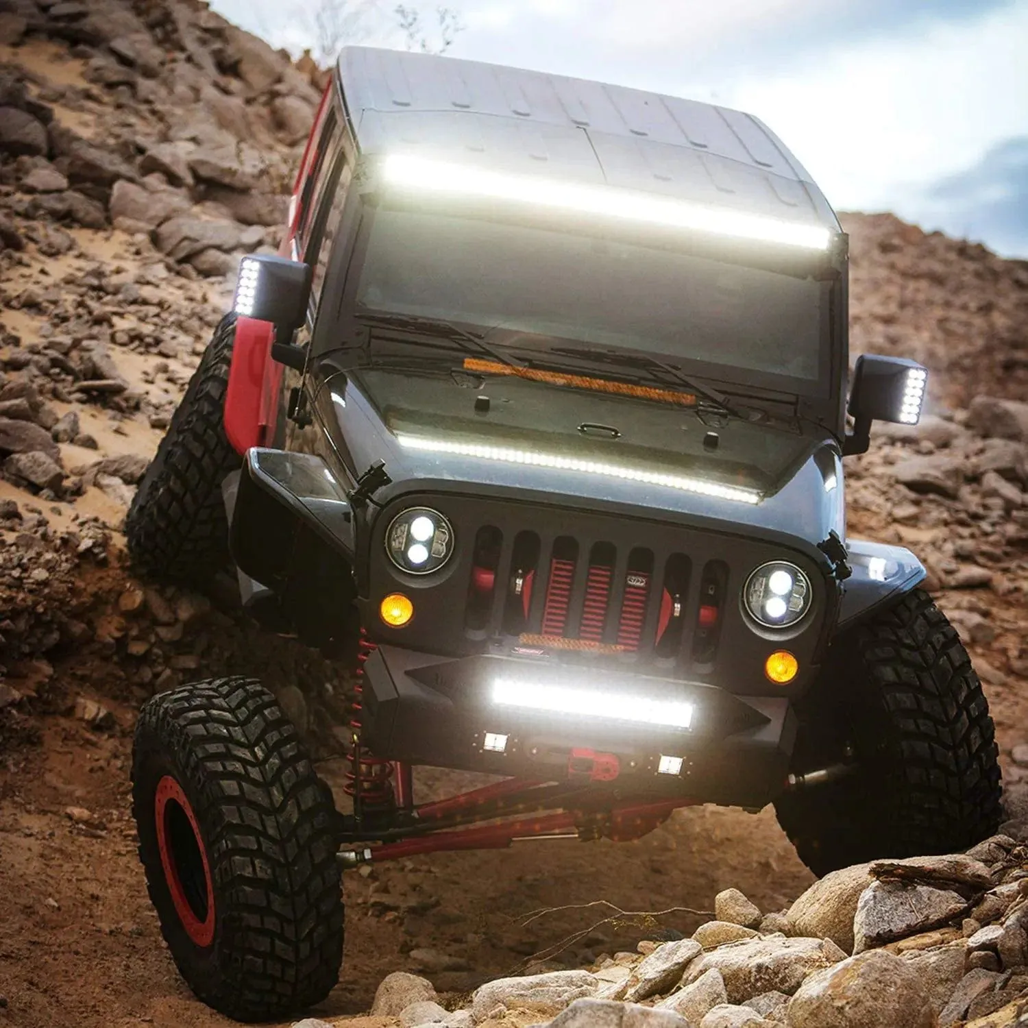 12 Inch 300W 30000LM Triple Row Spot/Flood Led Light Bar