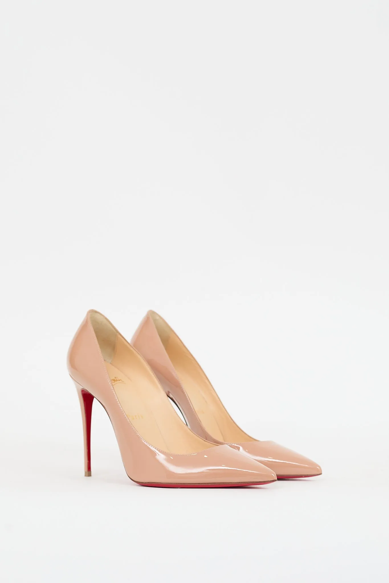 Beige Patent Leather Kate 100 Pump