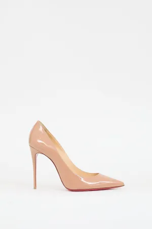Beige Patent Leather Kate 100 Pump