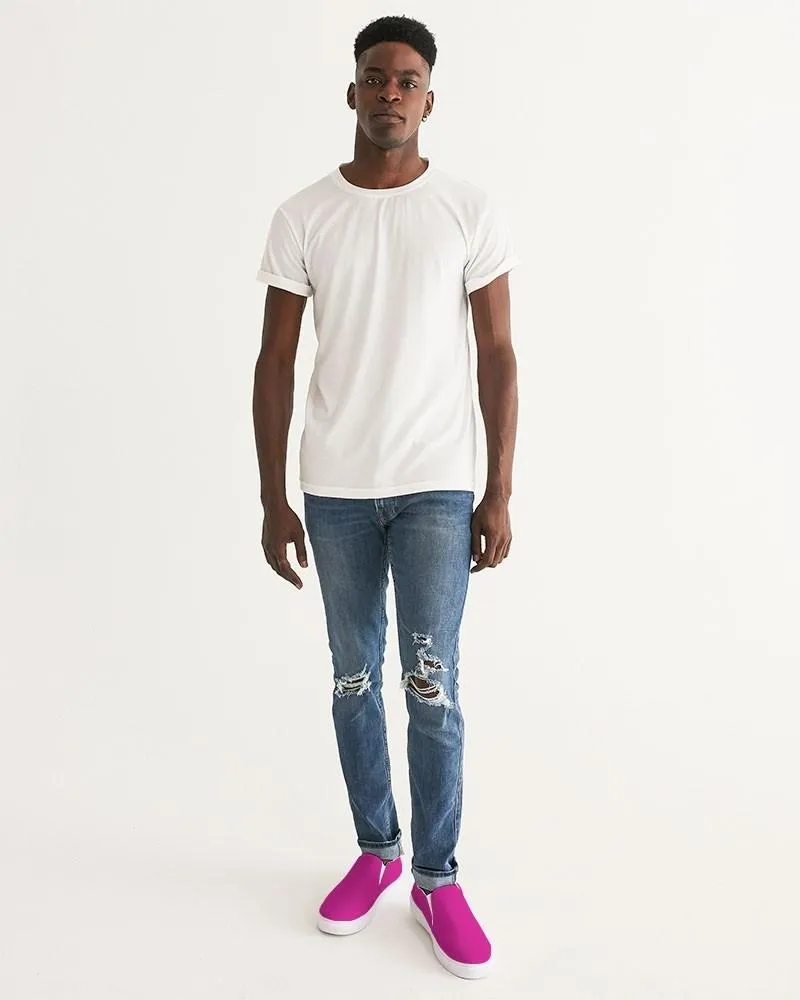 Bright Cool Magenta Slip-On Canvas Sneakers | Men's | Bright Pure Cool Magenta | C12M100Y0K0