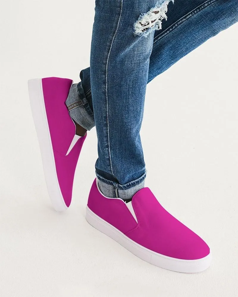 Bright Cool Magenta Slip-On Canvas Sneakers | Men's | Bright Pure Cool Magenta | C12M100Y0K0