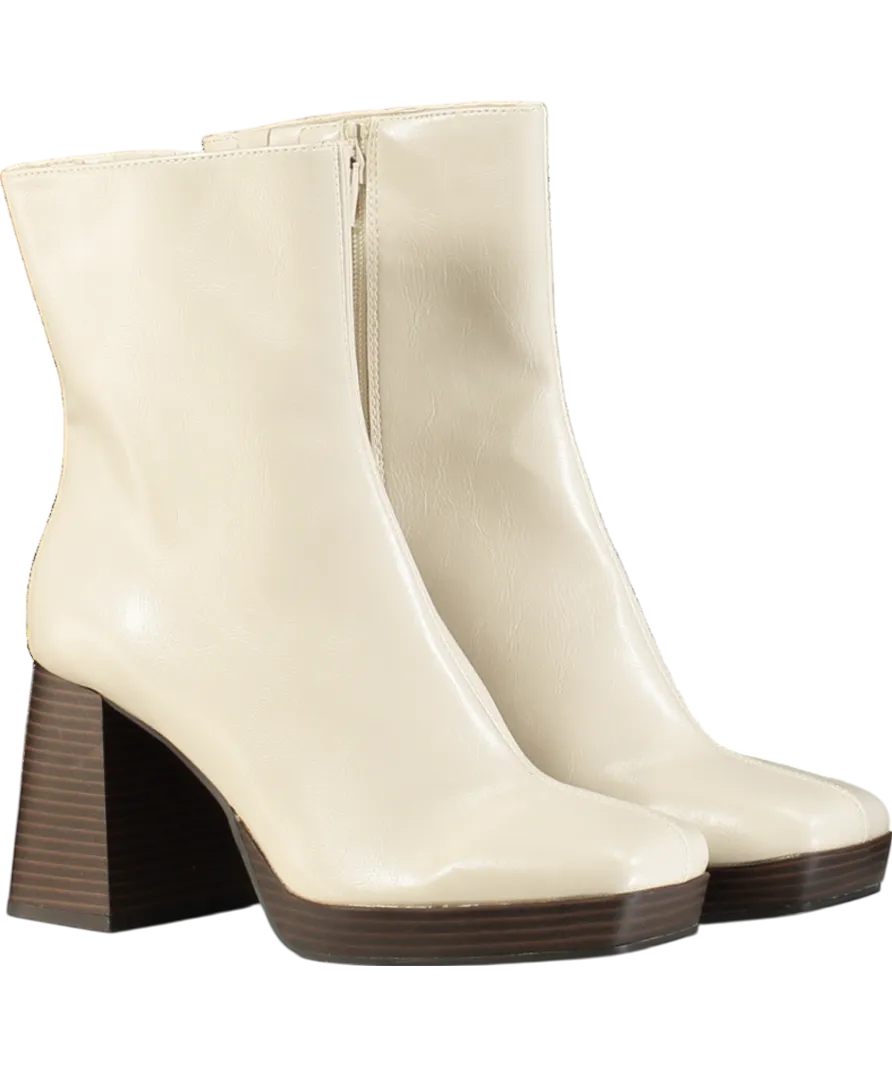Coconuts by Matisse Cream Duke Platform Bootie In Bone UK 6.5 EU 39.5 👠