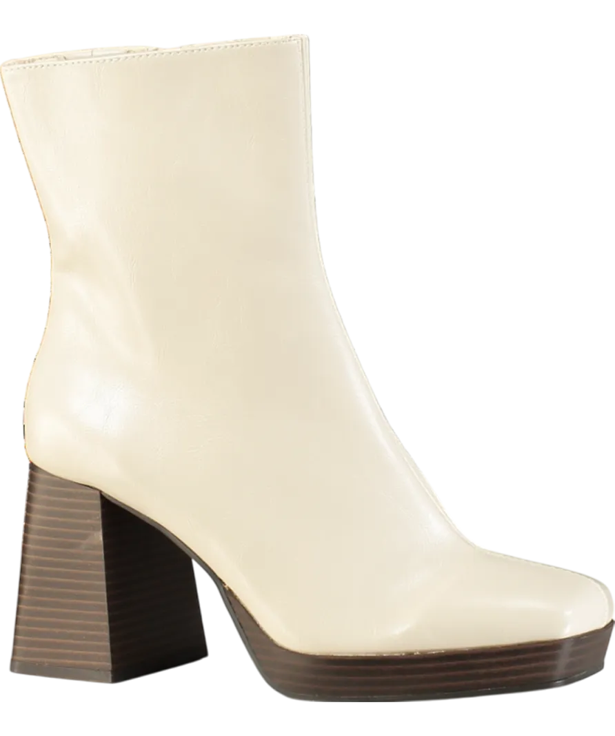 Coconuts by Matisse Cream Duke Platform Bootie In Bone UK 6.5 EU 39.5 👠