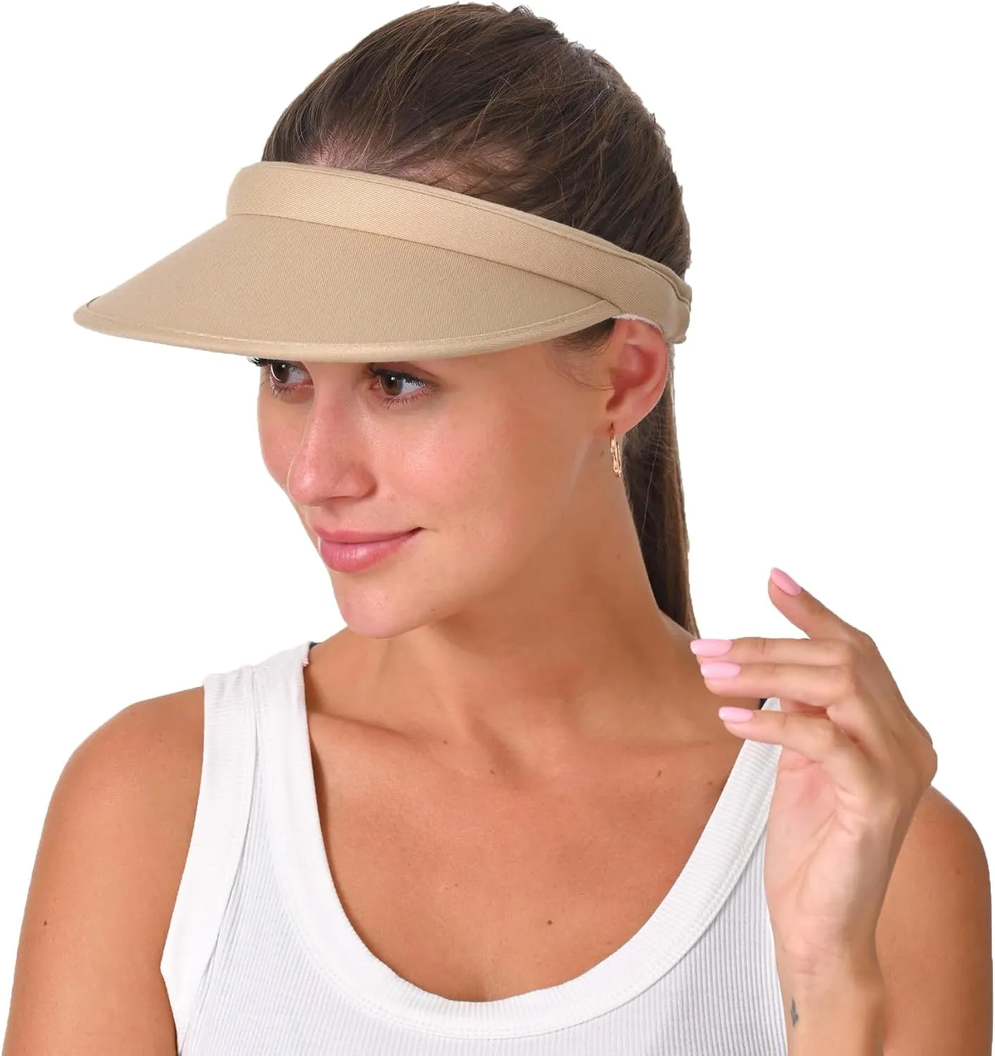 Cotton Visor Hat Women Men Clip-on Visors Hats Adjustable Outdoor Sports Golf Beach Wide Brim Sun Cap