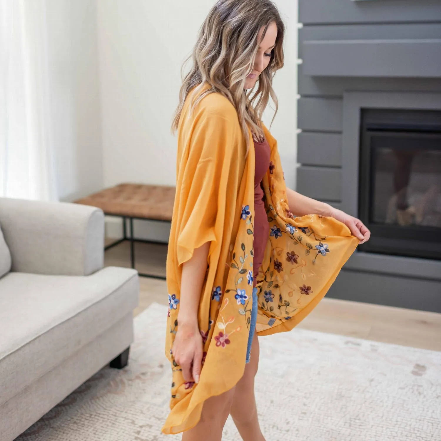 Daisy Floral Kimono
