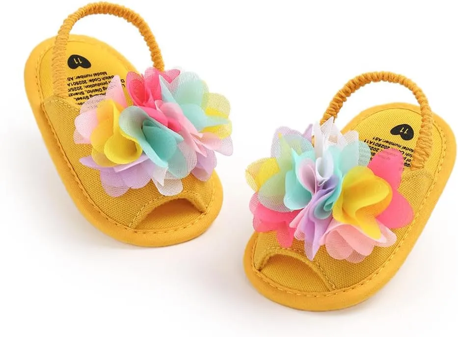 Infant Baby Boys Girls Sandals Summer Baby Wedding Dress Flat Shoes Newborn Crib Shoes First Walkers Prewalkers Shoes