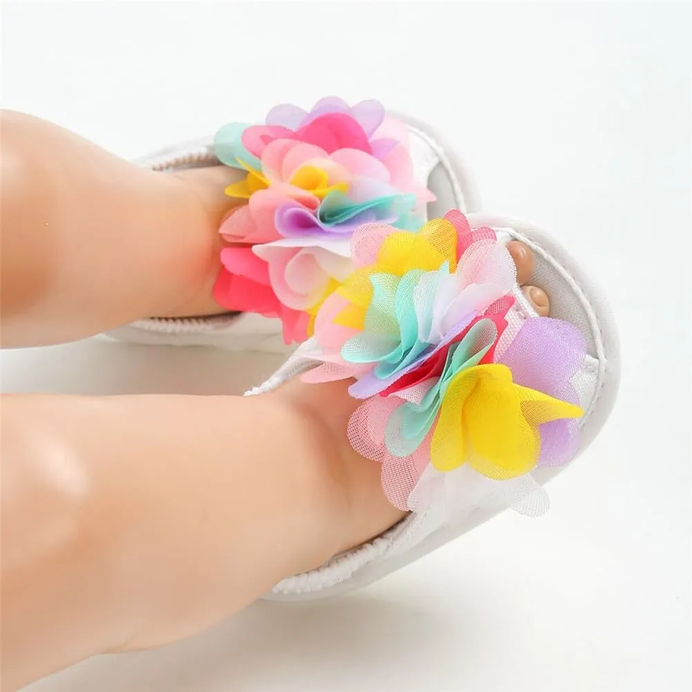 Infant Baby Boys Girls Sandals Summer Baby Wedding Dress Flat Shoes Newborn Crib Shoes First Walkers Prewalkers Shoes
