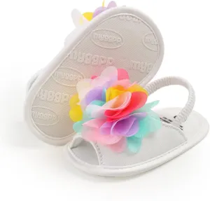 Infant Baby Boys Girls Sandals Summer Baby Wedding Dress Flat Shoes Newborn Crib Shoes First Walkers Prewalkers Shoes