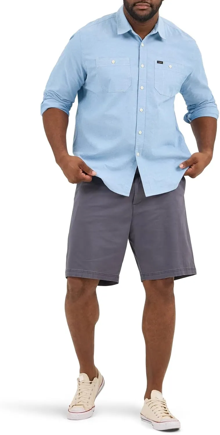 Lee Men??s Big & Tall Extreme Motion Flat Front Short