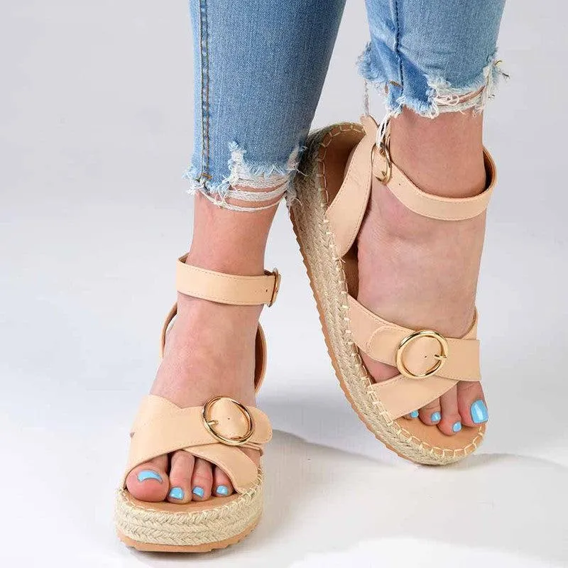 Madison Lilith Crossover Espadrille Sandal - Matt Nude