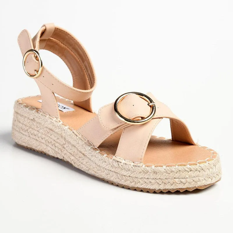 Madison Lilith Crossover Espadrille Sandal - Matt Nude
