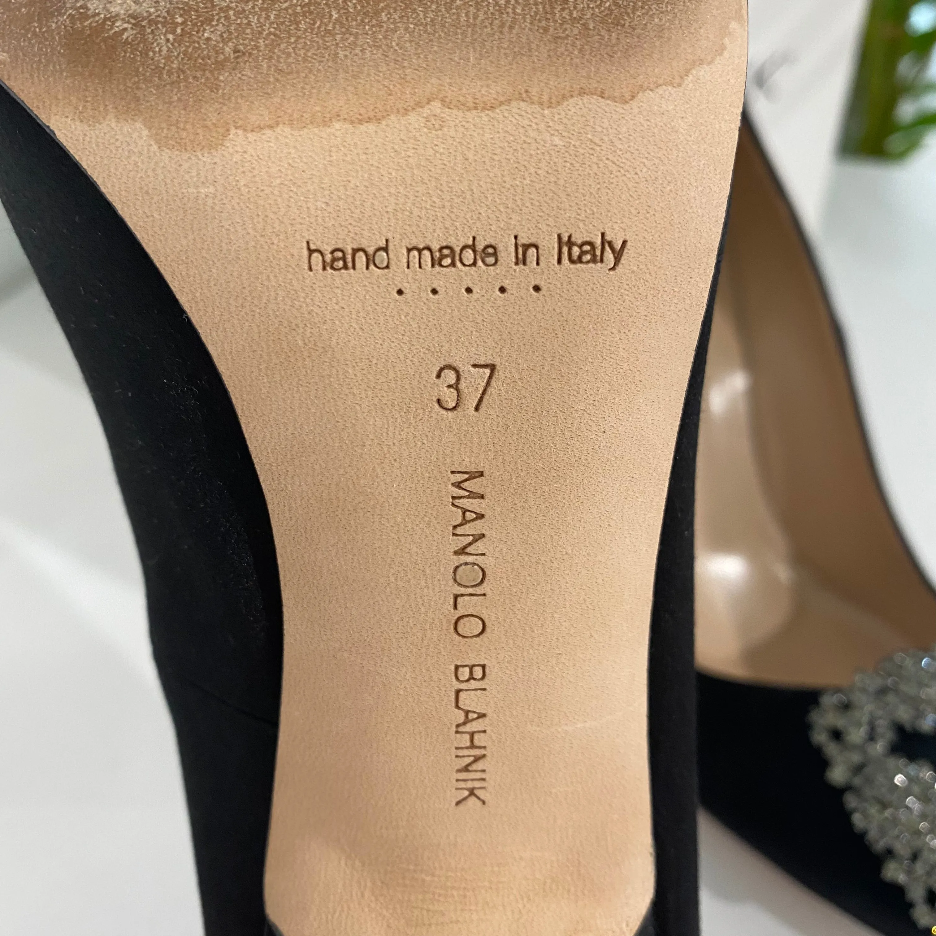 Manolo Blahnik Black Hangisi Heels
