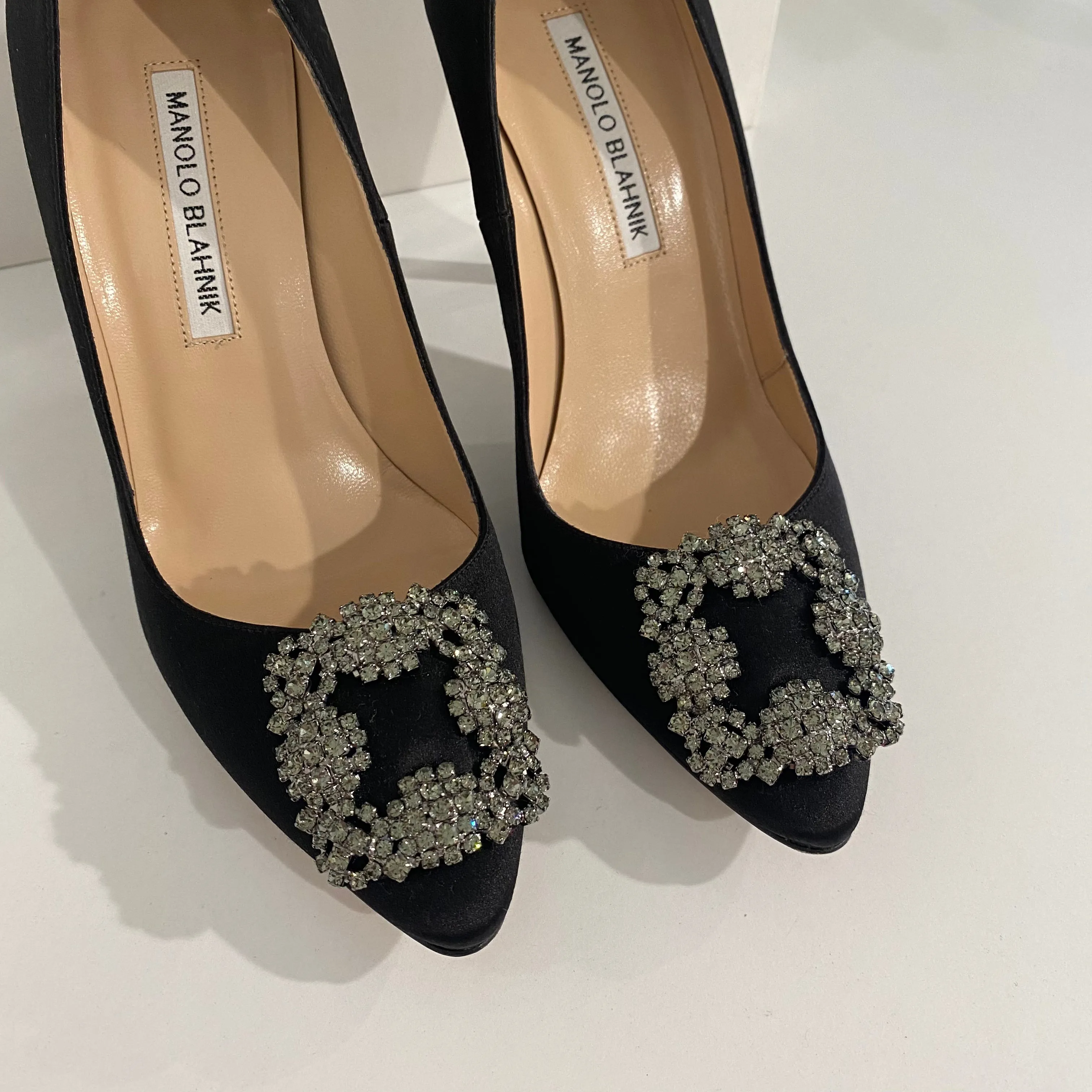 Manolo Blahnik Black Hangisi Heels