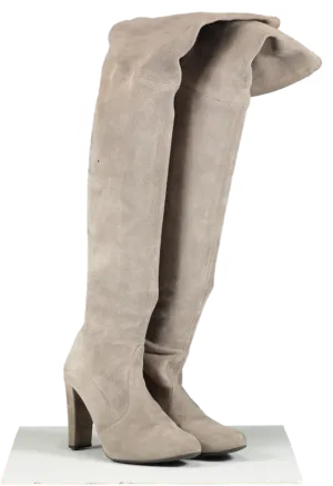 Stuart Weitzman Grey Highland Over-the-knee Suede Boots UK 4 EU 37 👠