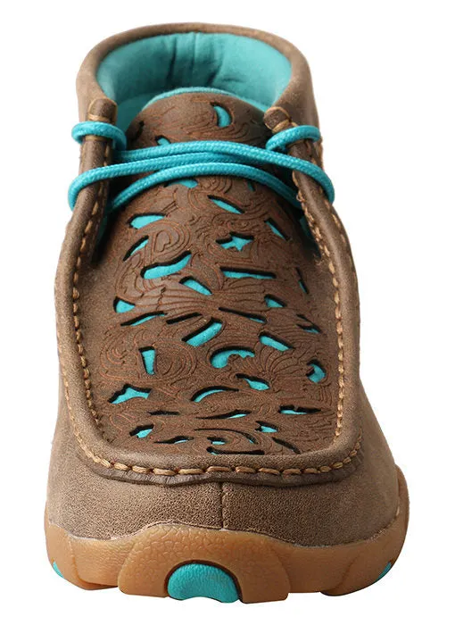 Twisted X Women's Chukka Driving Moc-Bomber/Turquoise