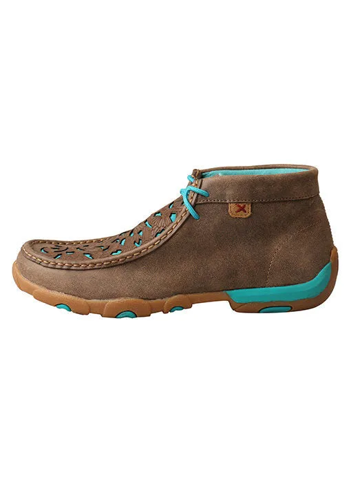 Twisted X Women's Chukka Driving Moc-Bomber/Turquoise