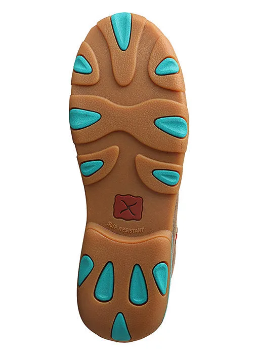Twisted X Women's Chukka Driving Moc-Bomber/Turquoise