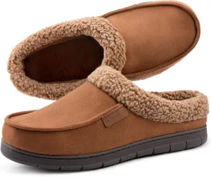 ULTRAIDEAS Men's Nealon Moccasin Clog Slipper, Slip on Indoor/Outdoor House Shoes