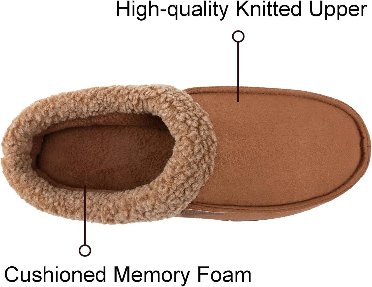 ULTRAIDEAS Men's Nealon Moccasin Clog Slipper, Slip on Indoor/Outdoor House Shoes